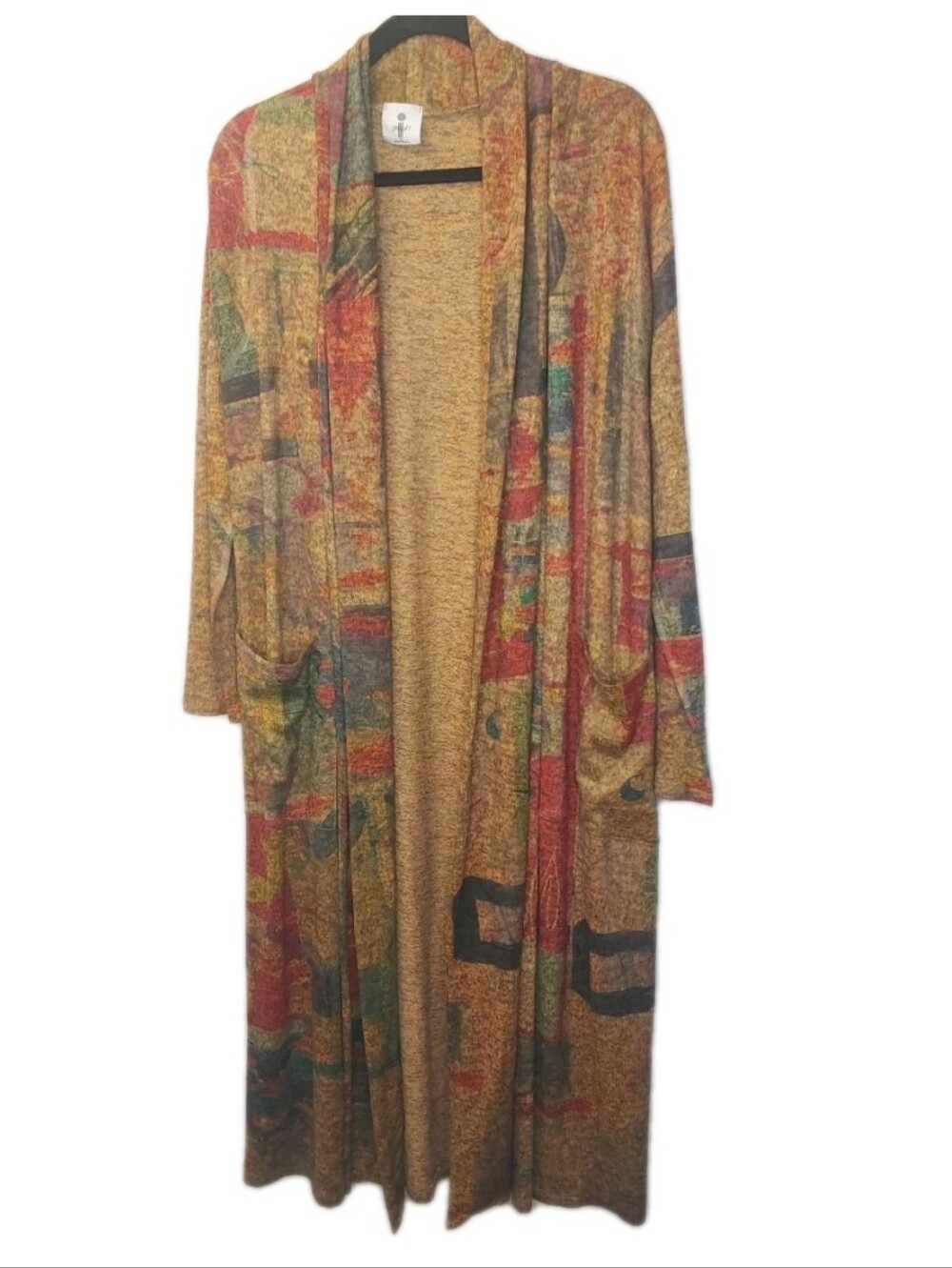 Noah Woman XL Fall Tango Duster Cardigan Long Sweater Jacket Lagenlook USA Nwt